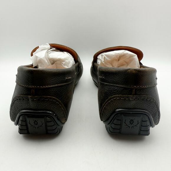 Martin Dingman Bermuda Loafers US 9.5 EU 42.5 Brown Pebble Leather NIB - Picture 8 of 11